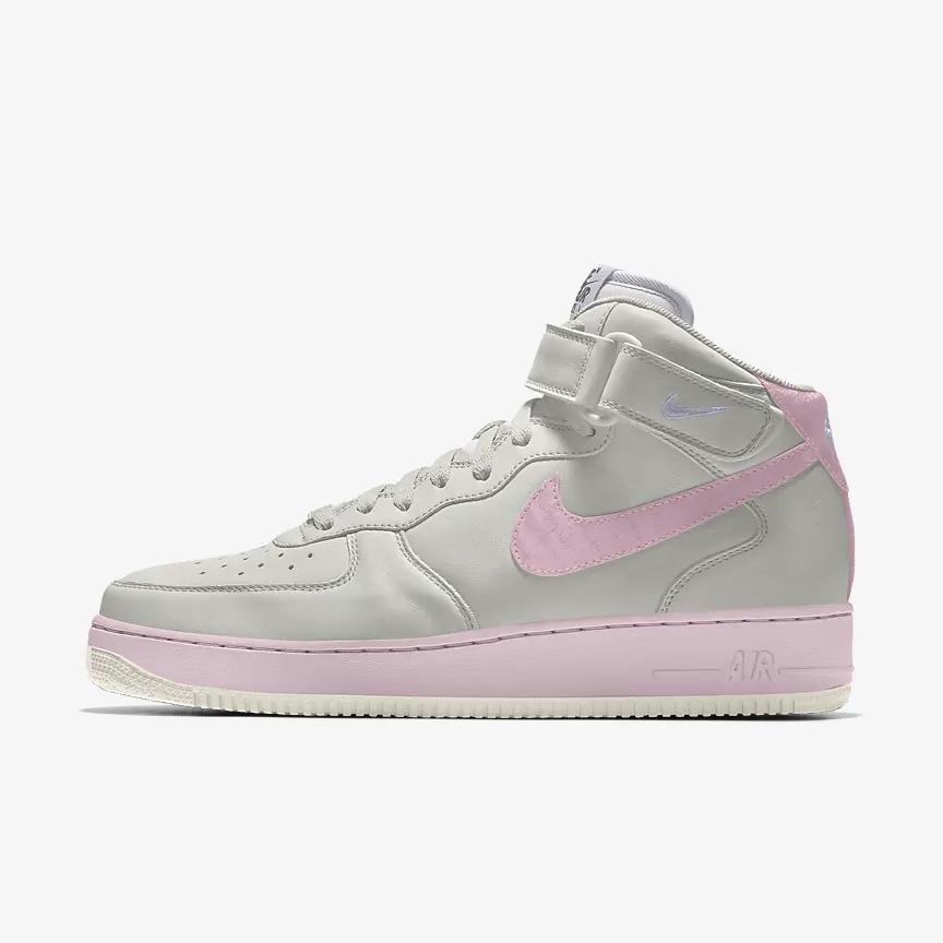 Giày Nike Air Force 1 Mid By You Nam Xám Hồng